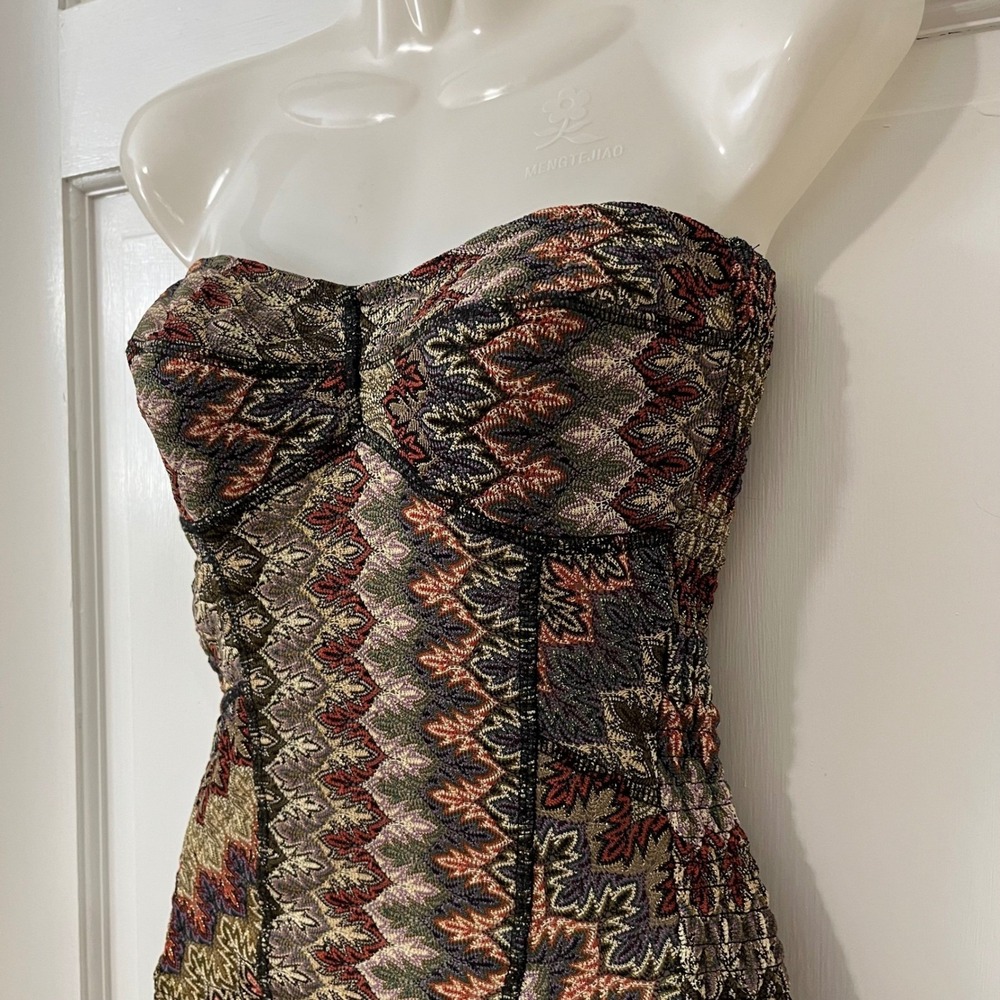 Free People Too Chic Corset Top S Metallic Boho Festival Cosplay Victorian NWT